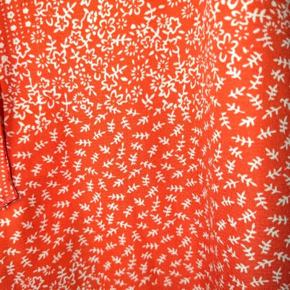 Andree by Unit Jumpsuit Large Coral & White lace back cinch waist romper - Picture 3 of 16